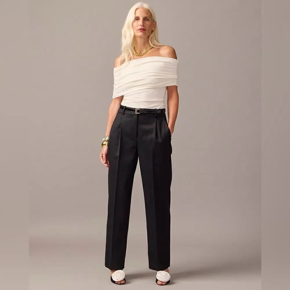 J Crew Straight Leg Essential Pant in Wool Blend NWT